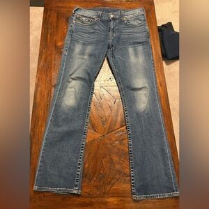 True Religion Distressed Blue Denim Jeans
